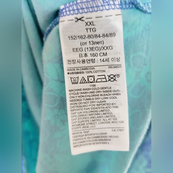 GAP Girls Floral Tie Waist Dress Size XXL - Picture 6 of 6